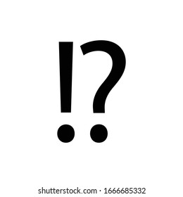 Exclamation point and question vector icon.
