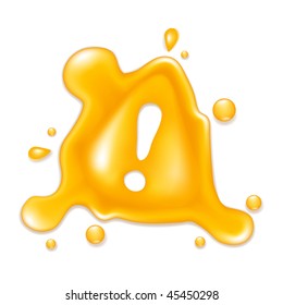 Exclamation point, a series of drop icons