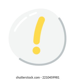 Elemento de diseño del pomo de signo del punto de exclamación. Ilustración del vector