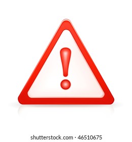 Exclamation point sign, mesh
