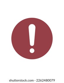 Símbolo del signo de exclamación. Ilustración vectorial de marca de atención. Diseño de icono de peligro