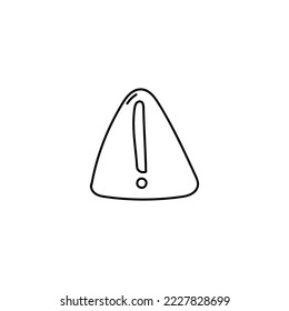 Exclamation point in triangle hand drawn icon. Attention doodles for dangerous and erroneous situation with minimalistic important situation vector alert