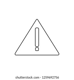 exclamation point in a triangle icon. Element of web for mobile concept and web apps icon. Thin line icon for website design and development, app development