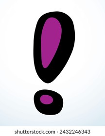 Ausrufezeichen. Symbol für Vektorzeichnung