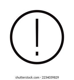 Exclamation point vector icon. Hand drawn exclamation point flat sign design. Exclamation point linear symbol pictogram