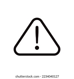 Exclamation point vector icon. Hand drawn exclamation point flat sign design. Exclamation point linear symbol pictogram