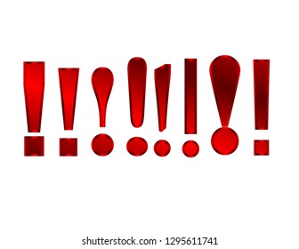 Exclamation points isolated