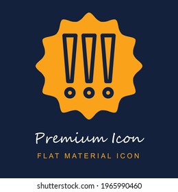 Exclamation premium material ui ux isolated vector icon in navy blue and orange colors