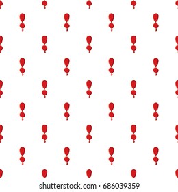Exclamation punctuation mark isolated on white background. Red bloody exclamation mark vector illustration
