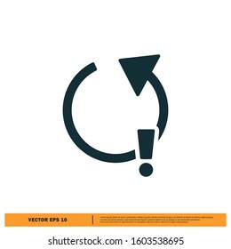 exclamation refresh icon sign design element 