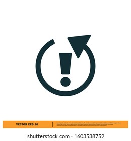 exclamation refresh icon sign design element 