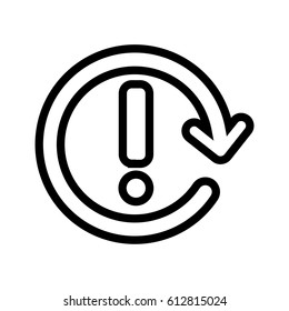 Exclamation refresh line icon