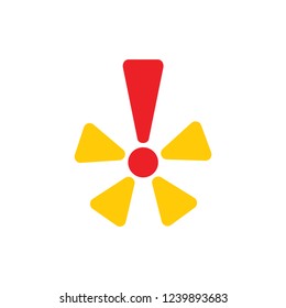 exclamation shine symbol geometric vector
