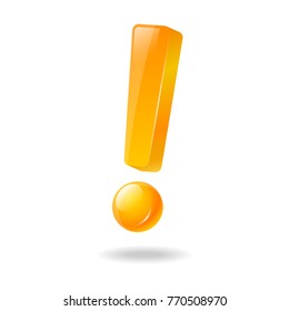 Exclamation sign 3d vector