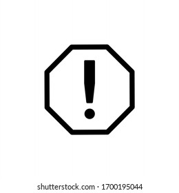 Exclamation sign. Attention icon symbol illustration
