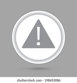 Exclamation Sign circle icon, alarm sign