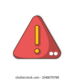 exclamation sign emblem to danger attention