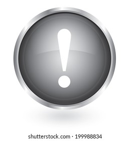 exclamation sign glossy icon glossy button