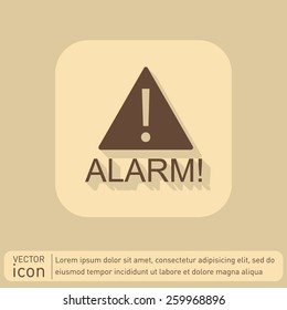 Exclamation Sign icon, alarm sign