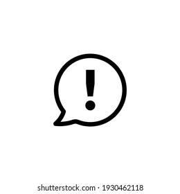 Exclamation sign icon in bubble symbol vector illustration