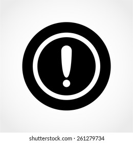 Exclamation sign Icon Isolated on White Background