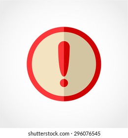 Exclamation sign Icon Isolated on White Background