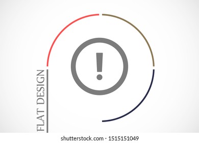 Exclamation Sign Icon Vector. Exclamation mark. Flat web icon or sign isolated on grey background Exclamation Icon . Collection modern trend concept design style vector illustration symbol Exclamation