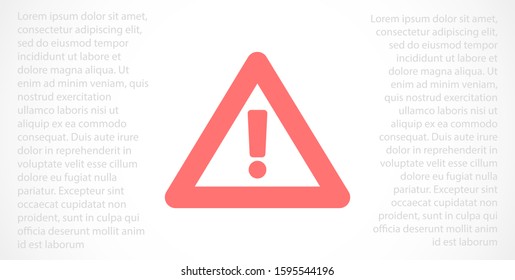Exclamation Sign Icon Vector. Exclamation mark. Flat web icon or sign isolated on grey background Exclamation Icon . Collection modern trend concept design style vector illustration symbol Exclamation