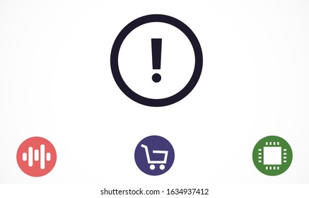Exclamation Sign Icon Vector. Exclamation mark. Flat web icon or sign isolated on grey background Exclamation Icon . Collection modern trend concept design style vector illustration symbol Exclamation