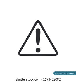 Exclamation Sign Icon Vector Template Illustration Design