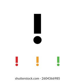 exclamation sign icon vector template