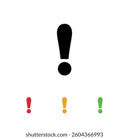 exclamation sign icon vector template