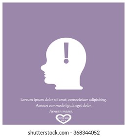 exclamation sign icon warning, Modern man vector illustration
