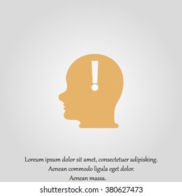 exclamation sign icon warning, Modern man vector illustration