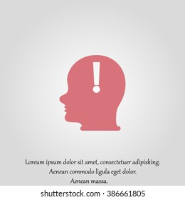 exclamation sign icon warning, Modern man vector illustration