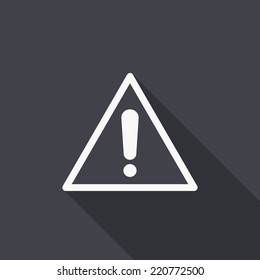 exclamation sign icon,vector illustration , flat design