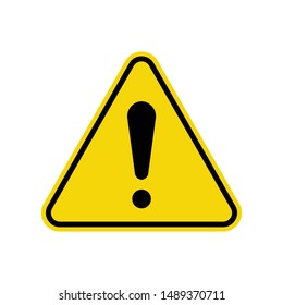 Exclamation Sign Isolated On White Background. ISO Triangle Warning Symbol Simple, Flat Vector, Icon You Can Use Your Website Design, Mobile App Or Industrial Design. Vector Illustration