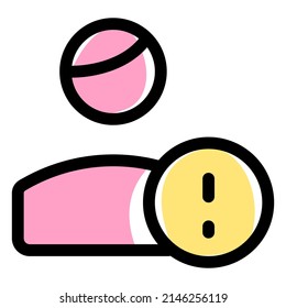 exclamation sign layout for online scam isolated on a white background
