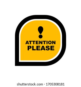 exclamation sign on white background. Vector icon.