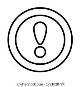 exclamation sign on white background