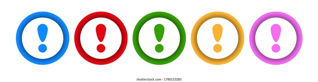 exclamation sign on white background. Vector icon.