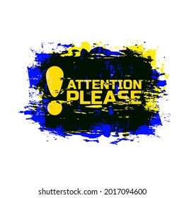 exclamation sign on white background. Vector icon.