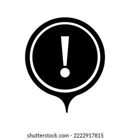 signo de exclamación sobre fondo blanco. Icono del vector.