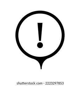 exclamation sign on white background. Vector icon.