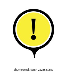 exclamation sign on white background. Vector icon.