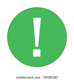 exclamation sign, round flat icon