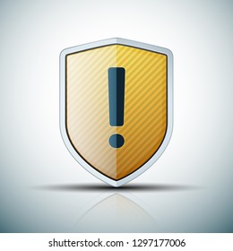 Exclamation Sign Shield illustration