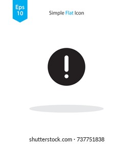 Exclamation Sign. Simple Danger Icon.