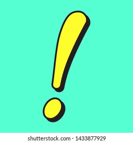 EXCLAMATION SIGN SLOGAN PRINT VECTOR