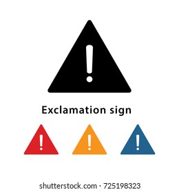 Exclamation sign vector illustration.